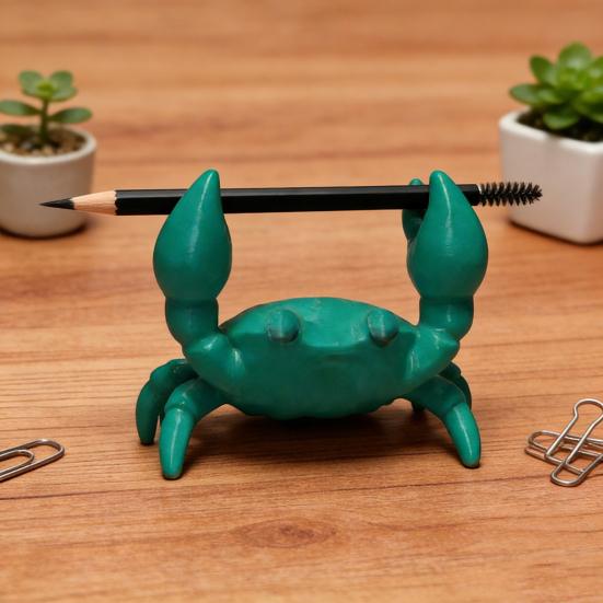 Подставка для ручек в виде краба, милый 3D органайзер для стола для ручек, карандашей, очков, декоративный подарок для детей, взрослых, школьные и офисные принадлежности