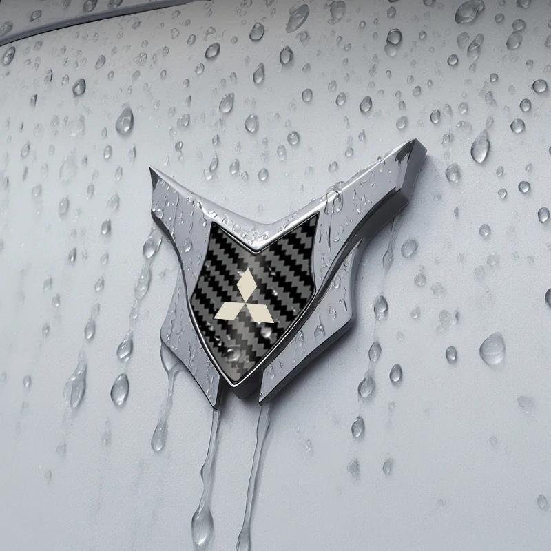 Car Badge Shield Sticker for Mitsubishi Compatible with All Models Pajero Outlander Lancer Eclipse Cross Logo Style Decal Access