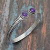 Браслет из стерлингового серебра 925 драгоценных камней аметиста ручной работы регулируемый для нее