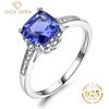 100% 925 Sterling Silver 7*7mm Zircon Rings For Women Sparkling Wedding Fine Jewelry Gift