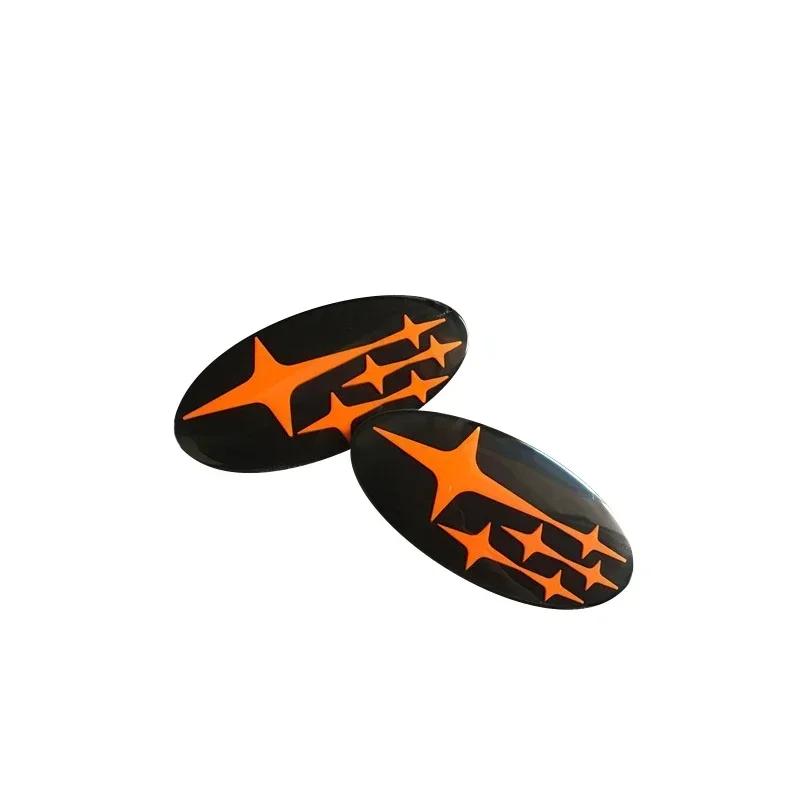 2Pcs Acrylic Car Styling Front Hood Rear Trunk Logo Emblem Badge Sticker for Subaru Forester 2017 2018 2021 2025 Accessories yu0