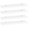 VidaXL Wall Shelves 4 Pcs High Gloss White 40x9x3 Cm