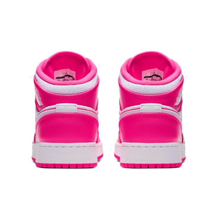 Jordan 1 Mid Гиперрозовый Белый GS 555112-611