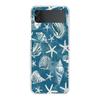Phone Case For Samsung Galaxy Z Flip 3 4 5 Hard Folding Clear PC Bumper For Samsung Z Flip 6 Back Cover Blue Ocean Animals