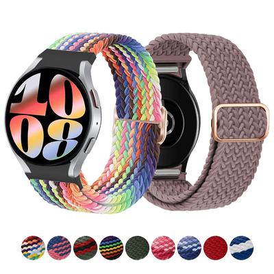 Ремешок для Samsung Galaxy Watch 7 FE 5 Pro 4 6 классический 44 мм 40 мм без зазоров нейлоновый плетеный спортивный браслет correa Galaxy Watch 7 ремешок