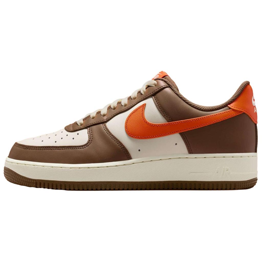 Nike Кроссовки Air Force 1 для скейтбординга, унисекс, белые, коричневые, оранжевые, IO7545-221