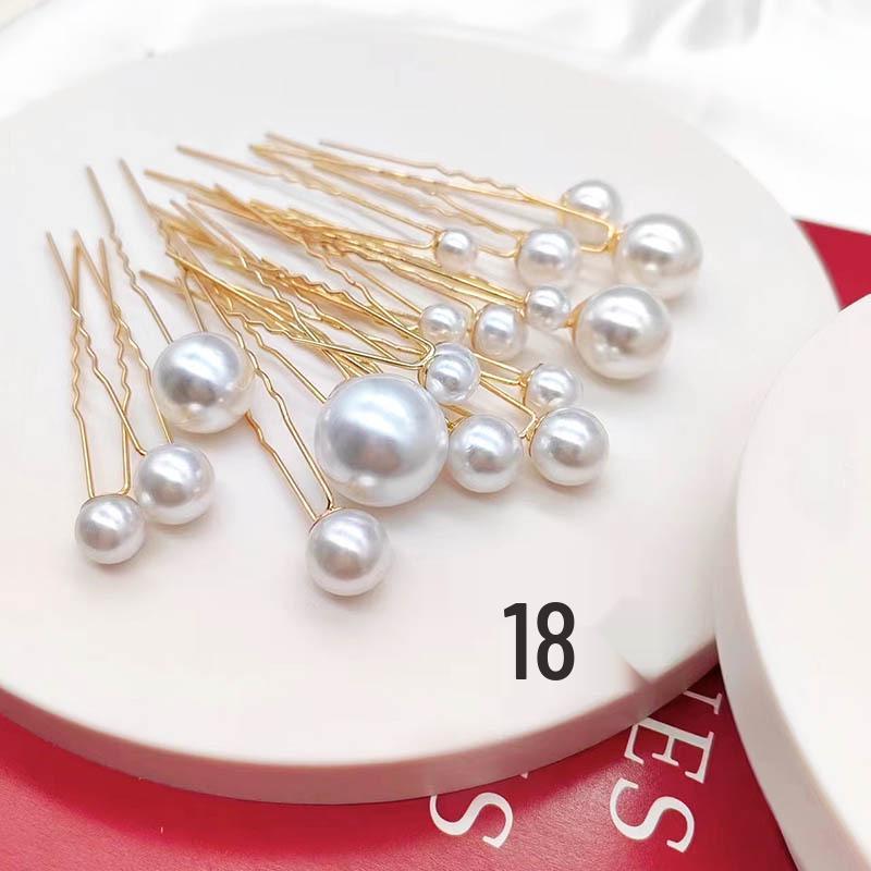 П-образная жемчужная заколка для свадебных причесок и укладок