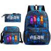 Teen Animation Backpack Elementary School Student Fashion School Bag Three-piece Set
