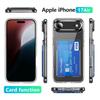 Прозрачный чехол для iPhone 17 Air с 2 шт. защитной пленки для экрана, WANLONFENG CK1 Series, чехол с держателем для карт (Большое отверстие для линзы)