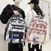 Student Backpack Women's College School Bag Personalized Graffiti Funny Versatile Casual Backpack