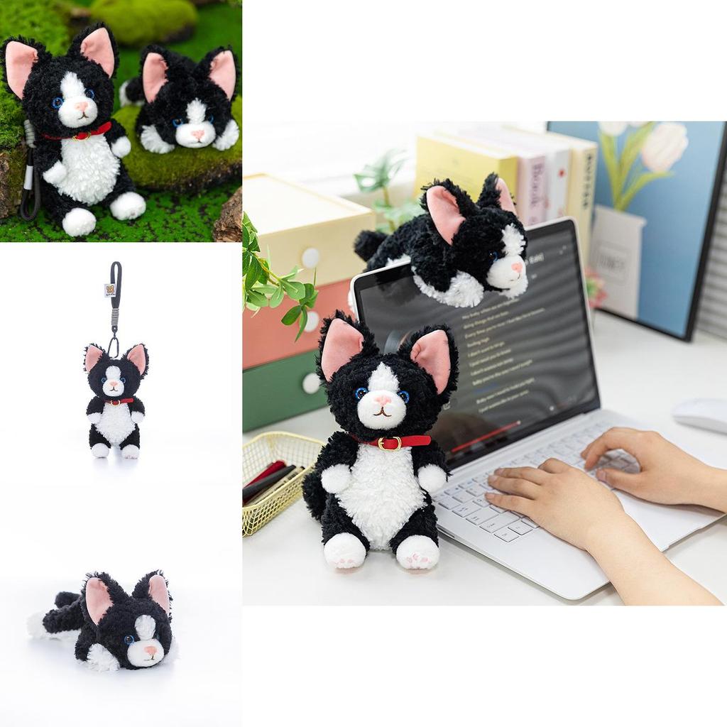 Cute Lying Posture Sitting Posture Devon Rex Cat Plush Toy Pendant For Desk Display And Collectors Item