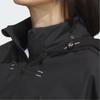 Adidas Женская однотонная спортивная повседневная куртка с капюшоном на молнии с длинным рукавом, женские куртки черного цвета IM8991