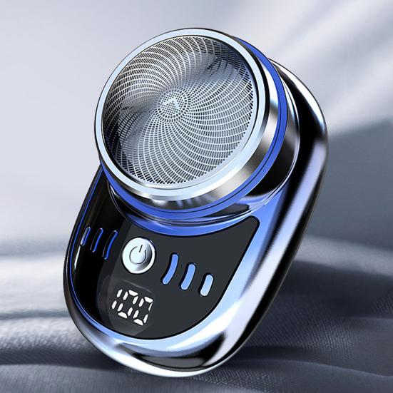 Мужская электробритва, аккумулятор, дисплей, USB перезаряжаемая мини-роторная бритва для путешествий, портативный беспроводной триммер для волос, инструмент для удаления бороды, подарок парню