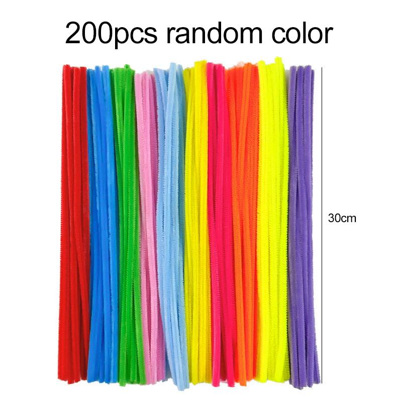 Children Handmade Material Set Puzzle Handicraft Toys Twisting Rod Plush Ball Simulated Eye Button Patch Paper Cuttings TMZ