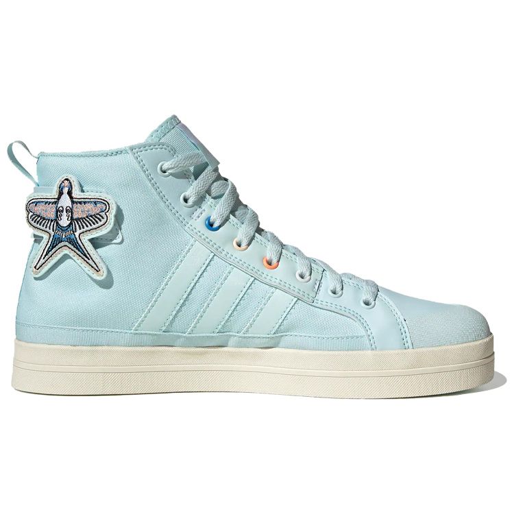Adidas Neo City Canvas Hi Non-Slip Durable Mid-Top Skate Shoes Unisex Skate Shoes Blue HP9679