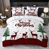 Soft Breathable Reindeer Digital Print Duvet Cover And Pillowcases Set Fashion Classic Cozy Bedding Collection