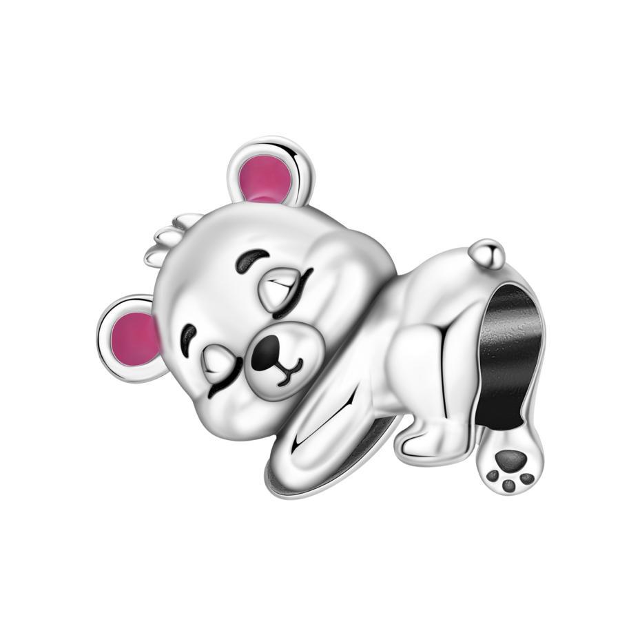 Серебро 925 пробы Милое Животное Панда Енот Коала Слон Браслет с Бусинами DIY Ювелирные Изделия Шармы Бусины Аксессуары