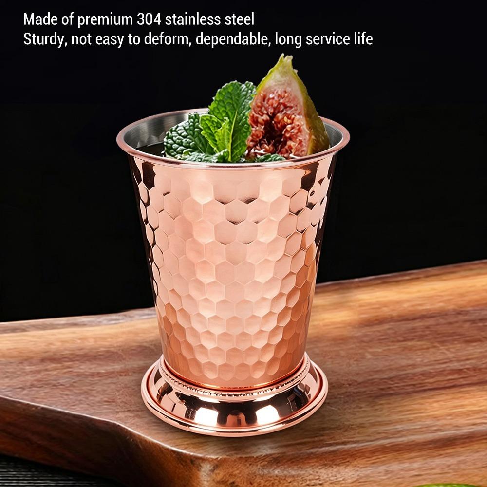 400ml Metal Drinking Cup 304 Stainless Steel Barware Tumbler Classic Mint Julep Cup Bar