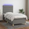 VidaXL Slat Bed Base with Mattress and LED, Upholstered Bed, Single Bed, Adult Bed for Interior Bedroom, 3135638