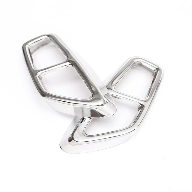 Задний двойной глушитель автомобиля, накладка на трубу, накладки из нержавеющей стали, внешние детали для Bmw 5 серии G30 G31 2017