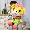Cute Tiger Plush Toys Little Flower Tiger Doll Dressed Doll Baby Birthday Gift Soothing Doll