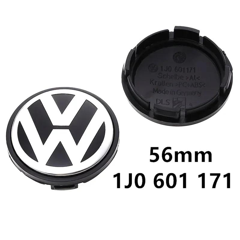 W1262026 New For VOLKSWAGEN VW 4pcs 55-56mm Car Emblem Wheel Center Cap Rim Caps For VW Passat MK5 MK6 Beetle CC Bora Polo Touareg T