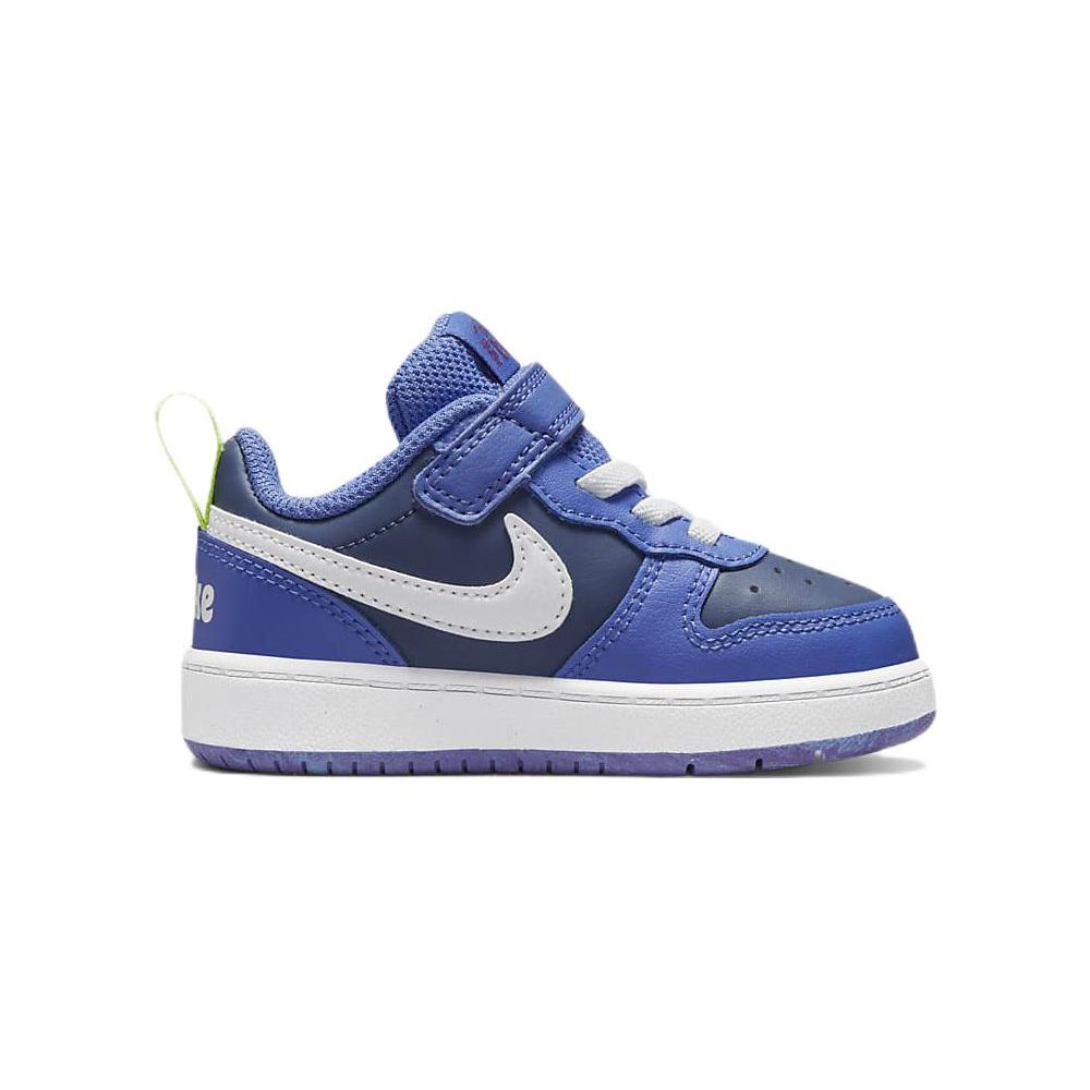 Nike Детские кроссовки Court Borough Low 2 TD Blueberry Mystic-Navy Medium-Blue University-Blue DM1471-400