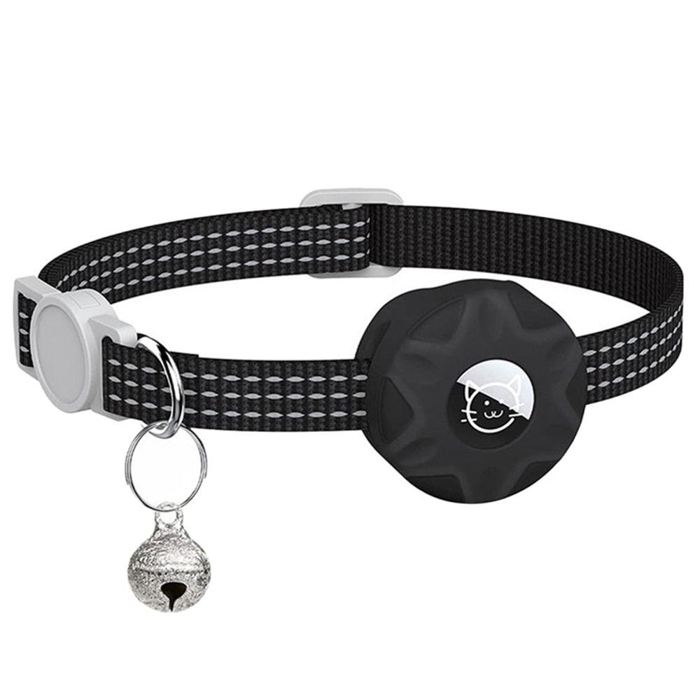 Cat Adjustable Reflective For Apple Airtags Holder Tracker Box Pet Collar Anti-lost Collar