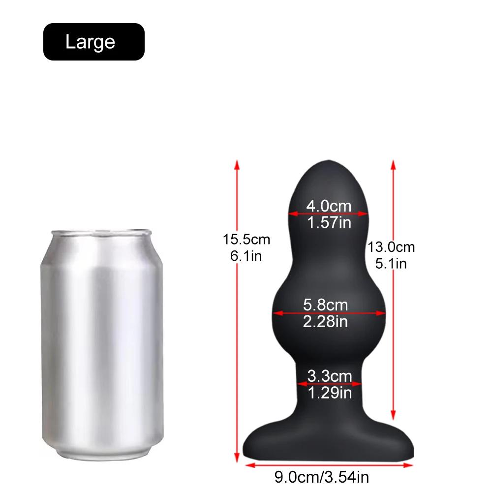 S-XL Огромная анальная пробка Игрушки для взрослых для женщин Анальные дилдо Жидкий силикон Мягкая анальная пробка Массаж точки G/простаты Анальная дилатация БДСМ