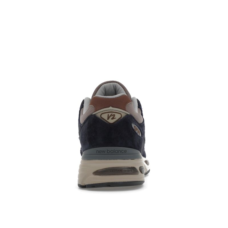 New Balance 991v2 Made In England After Midnight Sepia Tint Unisex Sneakers Blue Plaza-Taupe Mink U991DB2