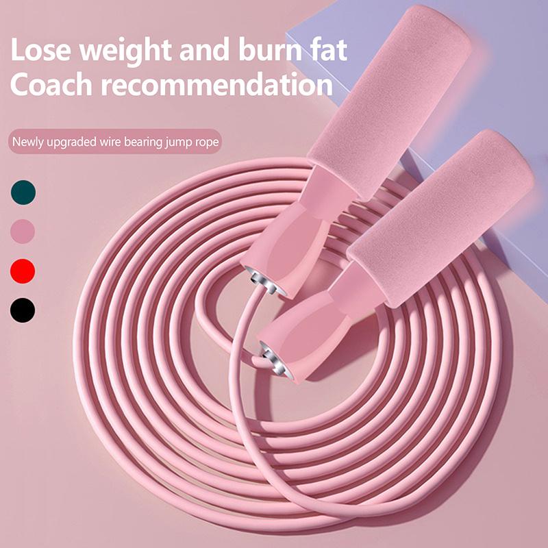 Fitness Skipping Rope Tangle-Free Bearing Jumping Rope Woman Kids Training Pvc Steel Cable Jump Ropes Weight Loss Exercise