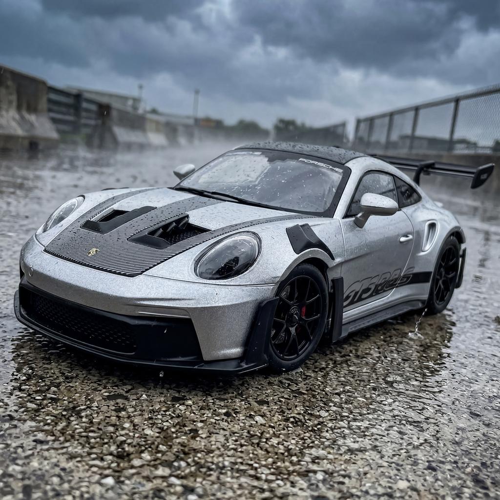 jbcp5 1:24 Porsche 911 GT3 RS 992 Generation GT Sports Car Alloy Racing Car Model Diecast Sports Car Model Simulation Sound Light Toys