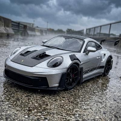 1:24 Porsche 911 GT3 RS 992 Поколение GT Спортивный Автомобиль Сплав Гоночный Автомобиль Модель Литье под Давлением Спортивный Автомобиль Модель Симуляция Звук Свет Игрушки