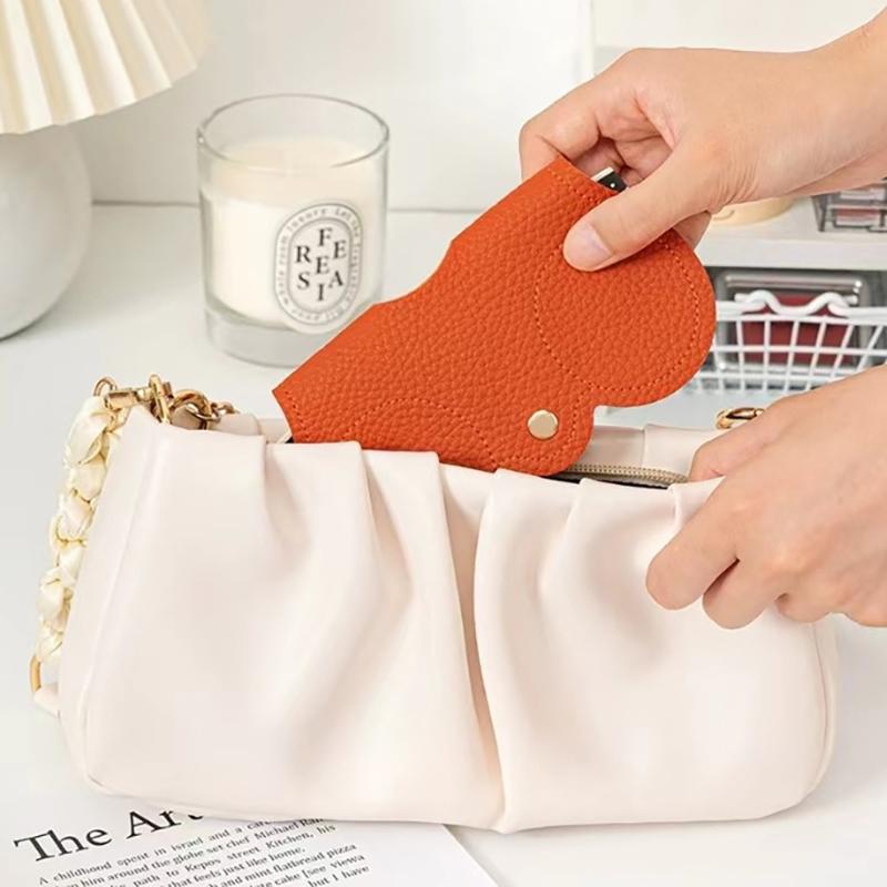 Сумка для солнцезащитных очков из ПУ, Портативный чехол для очков, Защитный чехол для солнцезащитных очков, Милая клипса для очков, Женская минималистичная сумка для очков