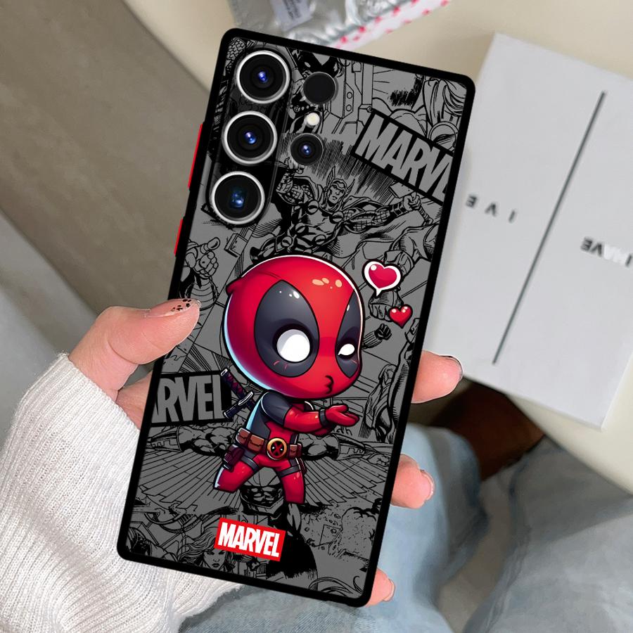 Чехол Marvel Deadpool Wolverine Love для Samsung Galaxy S26 S21 S20 S23 FE S25 Ultra Note 20 10+ S22 S24 Plus Чехол для телефона