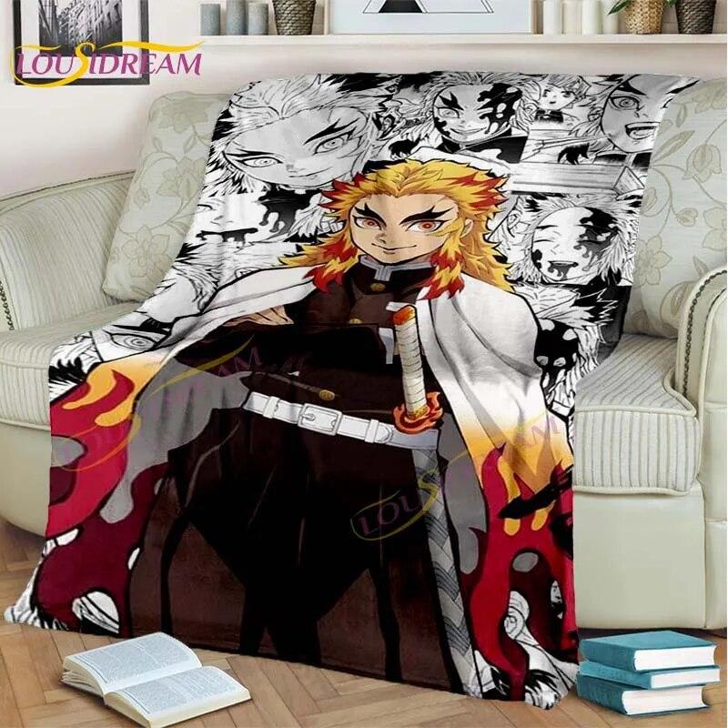 Одеяло японского аниме «Убийца демонов», мультяшное одеяло Tomioka Giyuu, одеяло, чехол на стул, одеяло, кровать, диван, покрывало, вентилятор, подарок