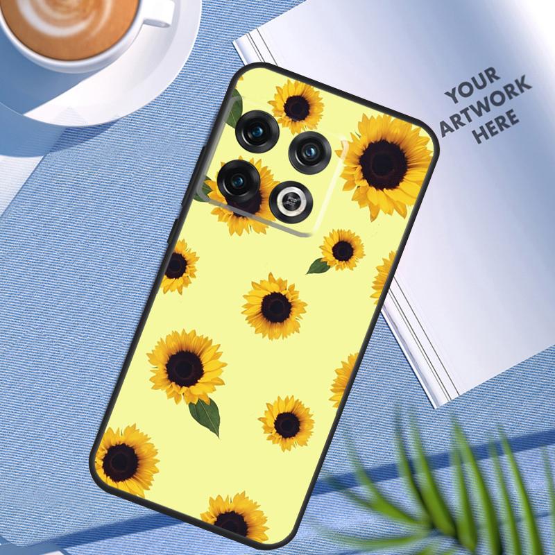 Sunflower Case For OnePlus 12 12R 11 9 10 Pro 10R 10T 9R 8T Nord 3 CE 2 Lite 2T N10 N20 N30 CE4 Cover