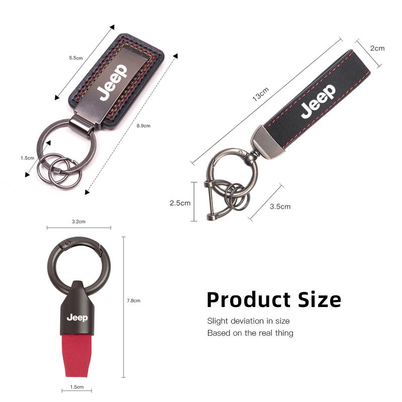 Cup Holders Car Emblem Keychain Suede Key Ring Gift Accessories For Jeep Wrangler JL JK Renegade Grand Compass Gladiator Cheroke