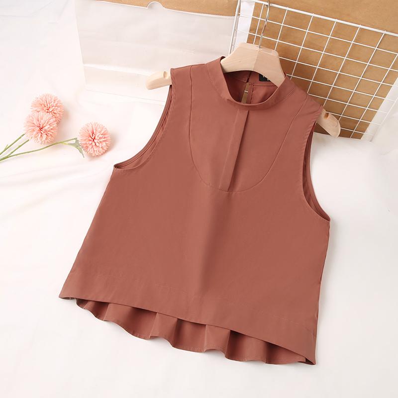 VONDA Summer Sleeveless Splicing Ruffled Tops