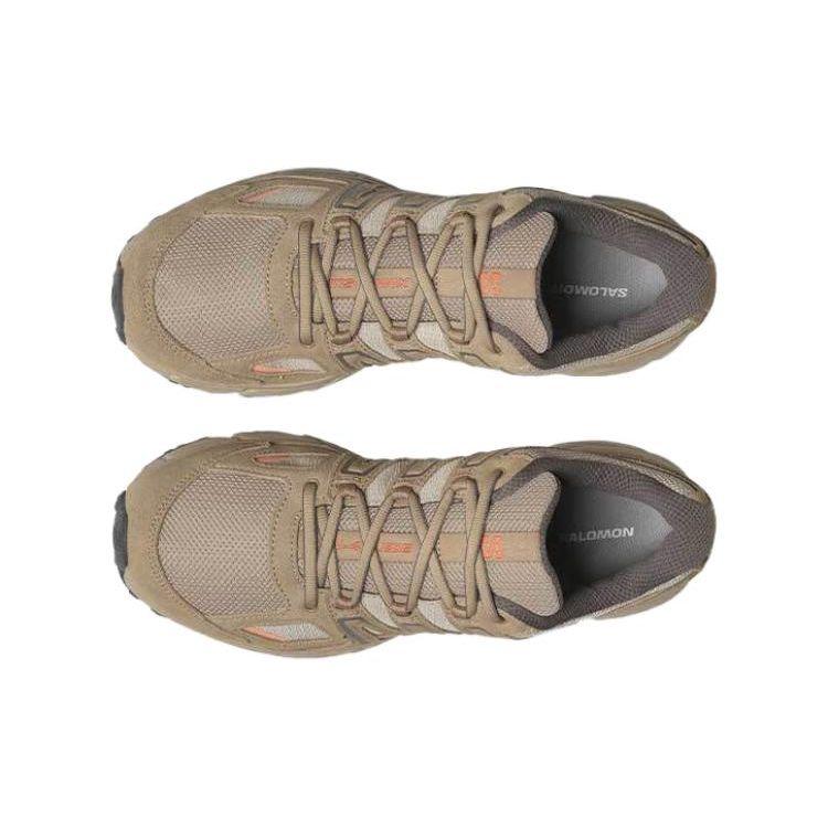 SALOMON X-Mission 4 Suede Comfortable Shock Absorbing Slip Resistant Durable Waterproof Low Top Outdoor Functional Shoes Unisex Shoes Brown 474378