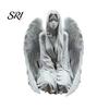 Простая фигурка ангела, 3D-печать, настольное украшение, скульптура из смолы, складчатая одежда, для спальни, прихожей, кабинета, стильный дом