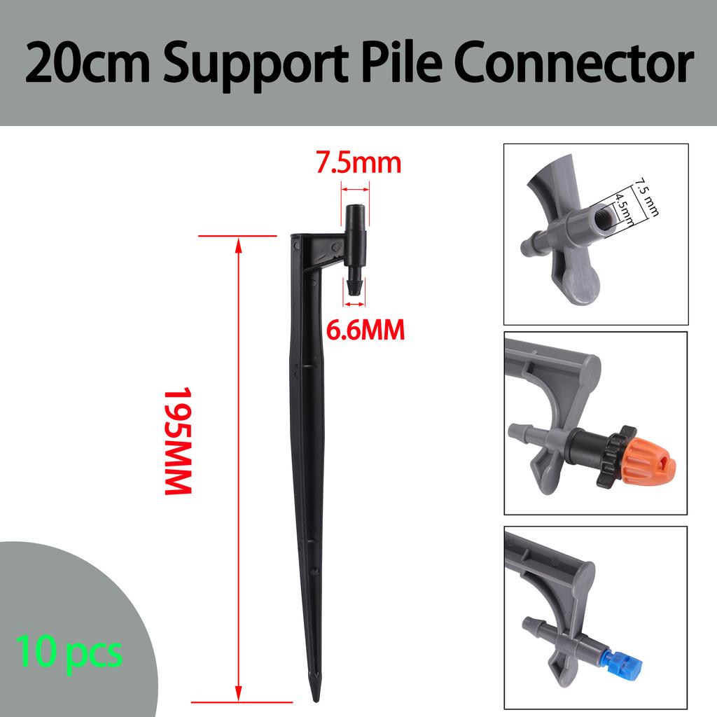 7.5mm 360 Degree Rotating Sprinkler Greenhouse Drip Irrigation Garden Irrigation Refraction Sprinkler Support Pile Accessories