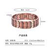 Adjustable Copper Magnetic Bracelet With Dual-Line Design Retro Unisex Jewelry Daily Wear