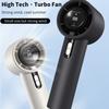 Compact & Powerful Portable Handheld Turbo Fan - 3 Adjustable Wind Speeds, USB Rechargeable with LED Digital Display, Portable Mini Fan