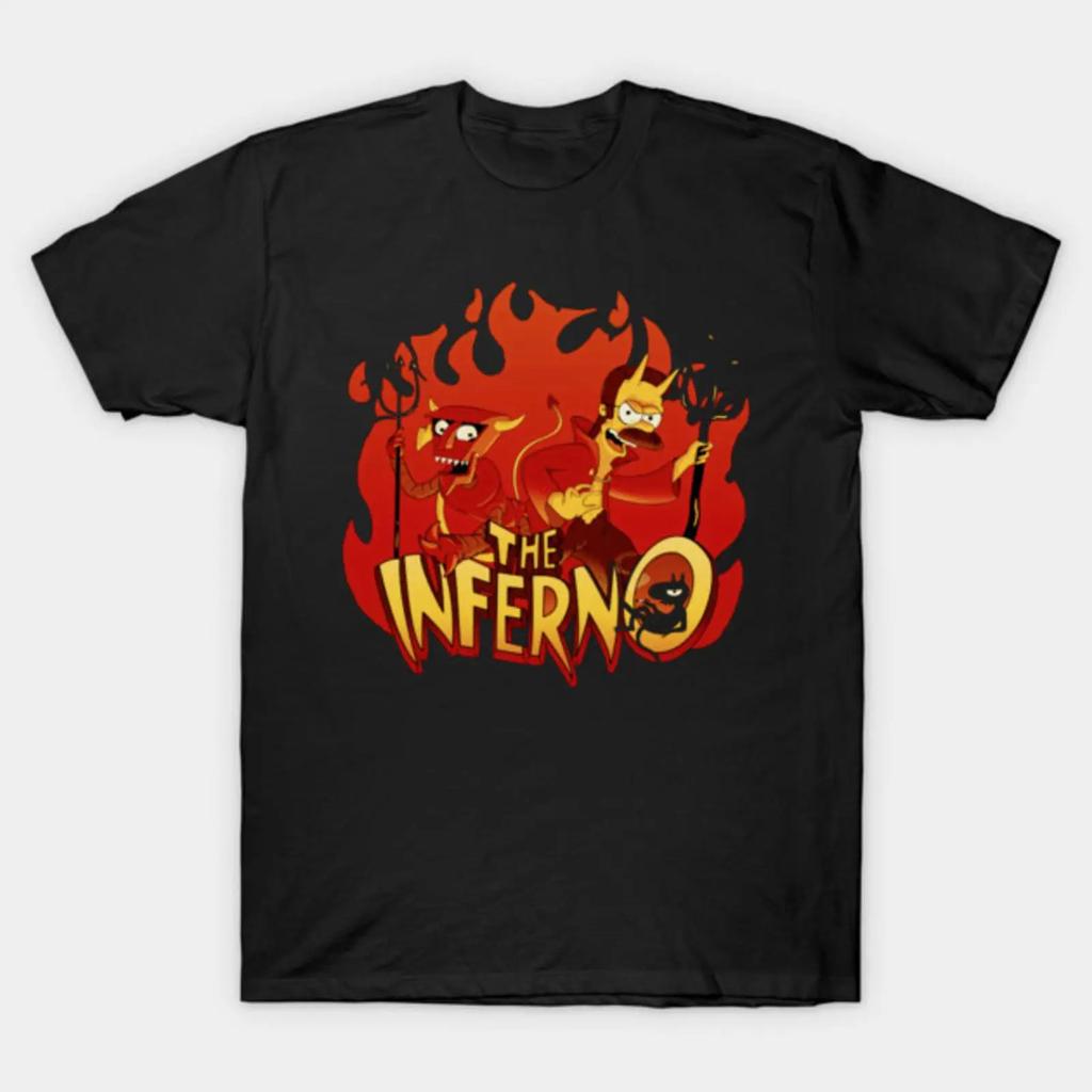 The Inferno T Shirt Vintage Top For Everyday Wear Versatile Unisex Designer Clothes Casual Fashion Comfortable Graphic
