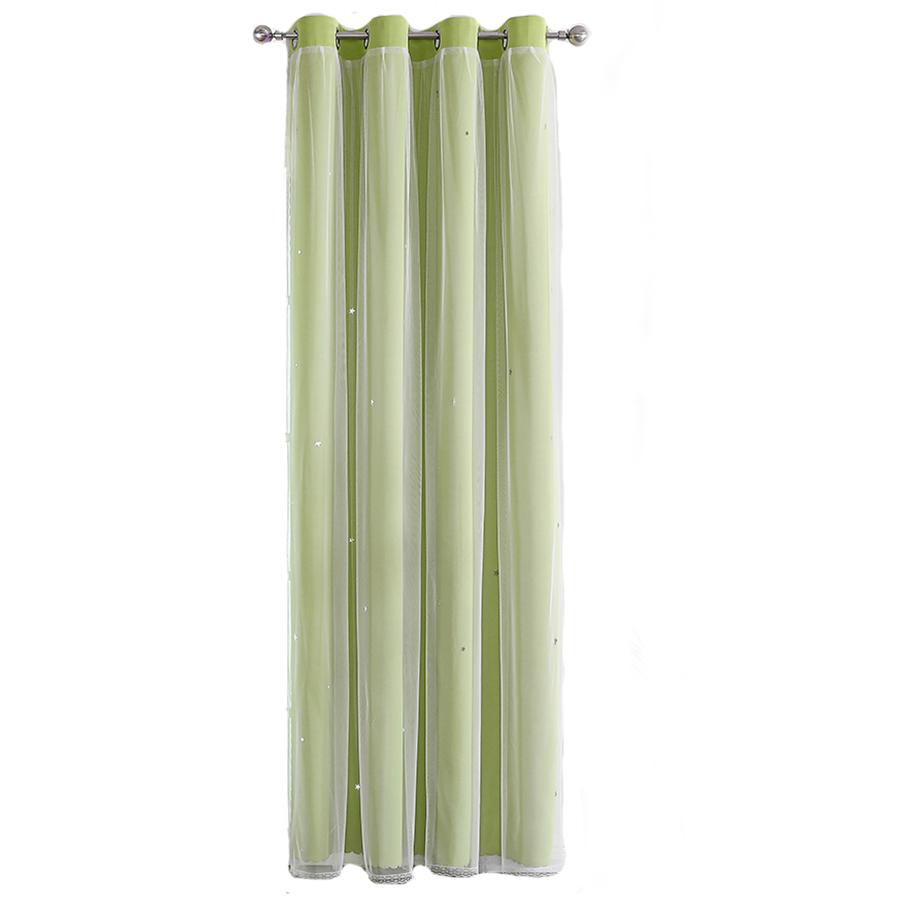 Двухслойные романтические прозрачные детские занавески для девочек с вырезанными звездами для гостиной, спальни, оконные занавески