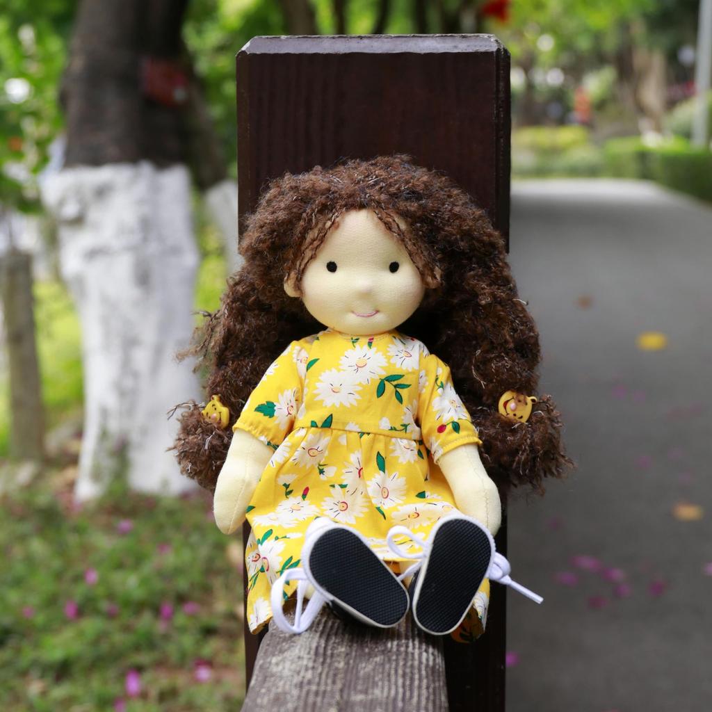 BlissfulPixie Вальдорфская кукла ручная работа Вальдорфская кукла - Дагмар 30 см Мягкая девочка Милая мягкая игрушка Идеальная кукла для детей