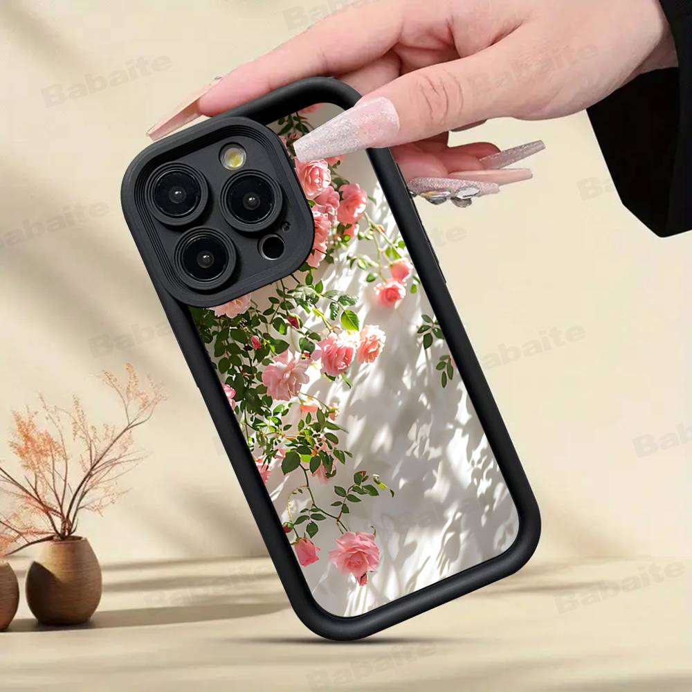 Абстрактный чехол для телефона «Цветочный рынок» для iPhone 17 16 15 14 13 12 11 Pro Max Plus Силиконовый противоударный чехол