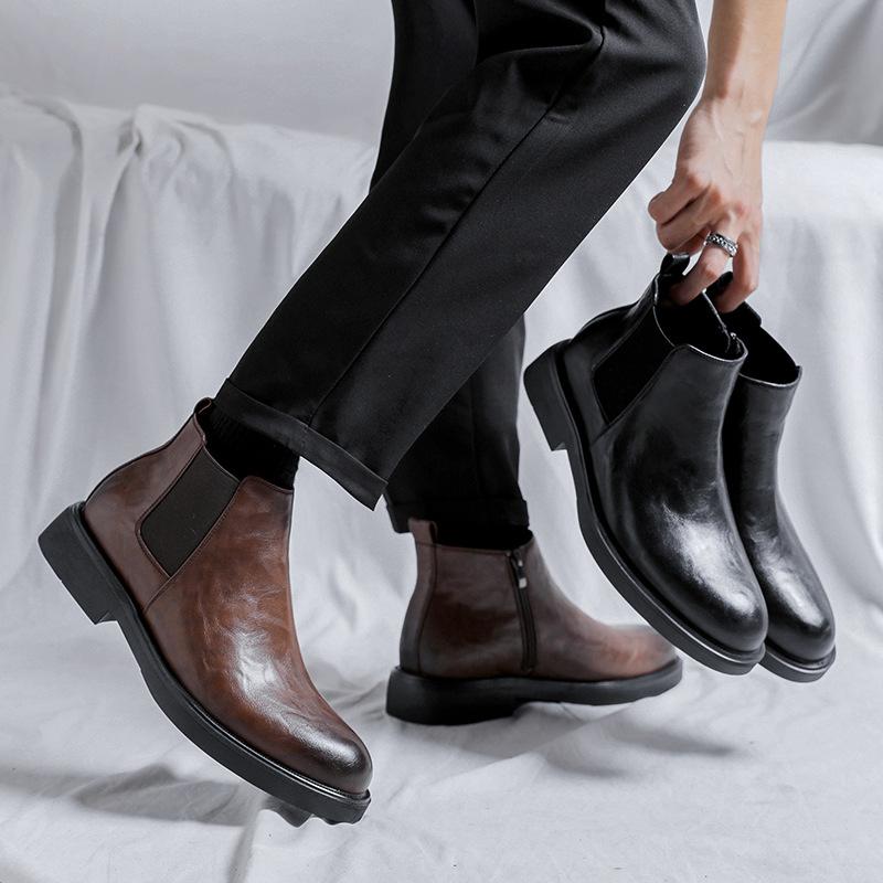 Мужские ботинки Dr. Martens, высокие, классические, кожаные, мужские, низкие, с острым носом, Челси