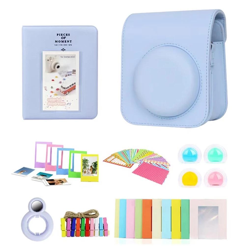 For Fujifilm Instax Mini 12 Instant Camera 7 In 1 Camera Part Set with Camera bag/Album Sticker/Photo Frame/Selfie Lens/Filter